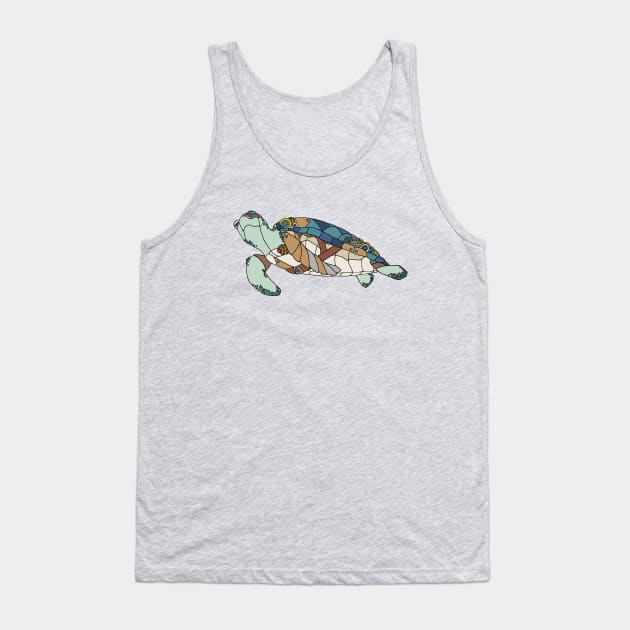 Steampunk Sea Turtle Tank Top by MellyLunaDesigns